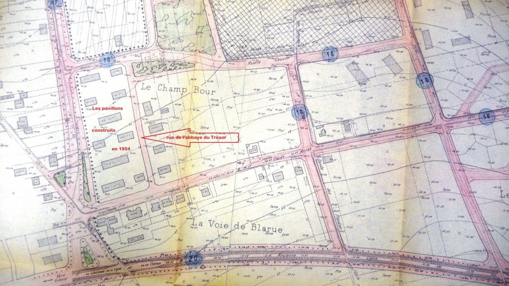 Plan quartier de Gamilly 1954