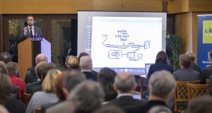 Sébastien Lecornu lors de l'Assemblée Générale du GIRV.