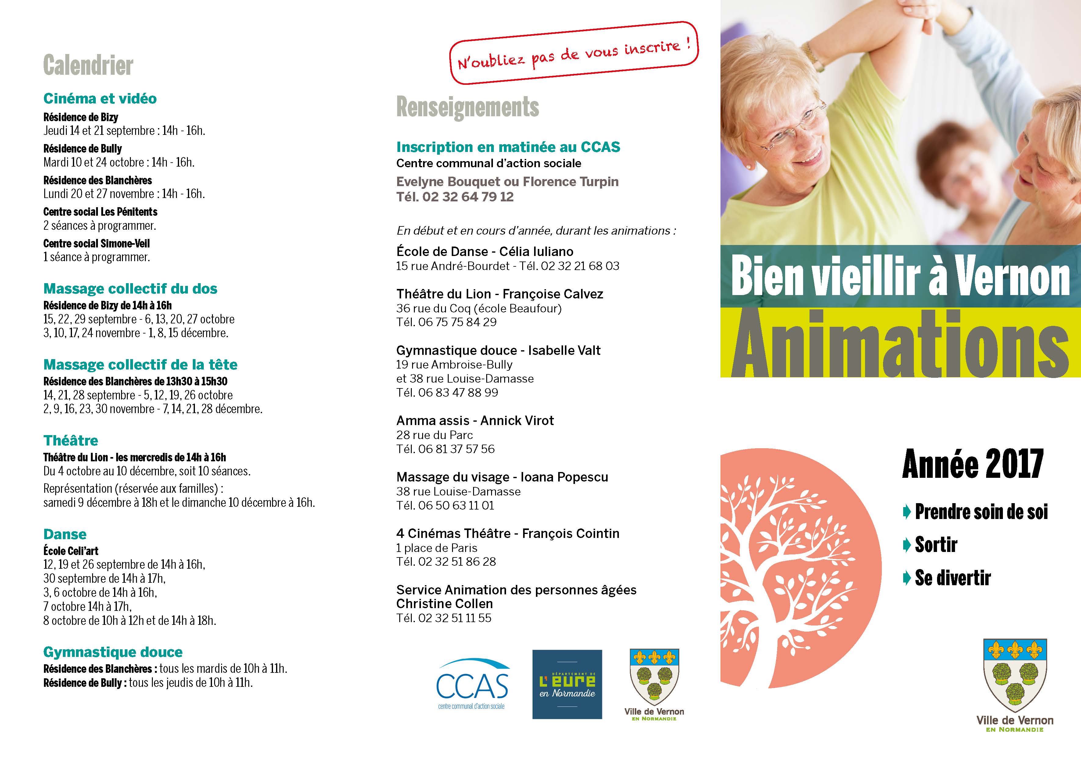 Dépliant Bien vieillir à Vernon