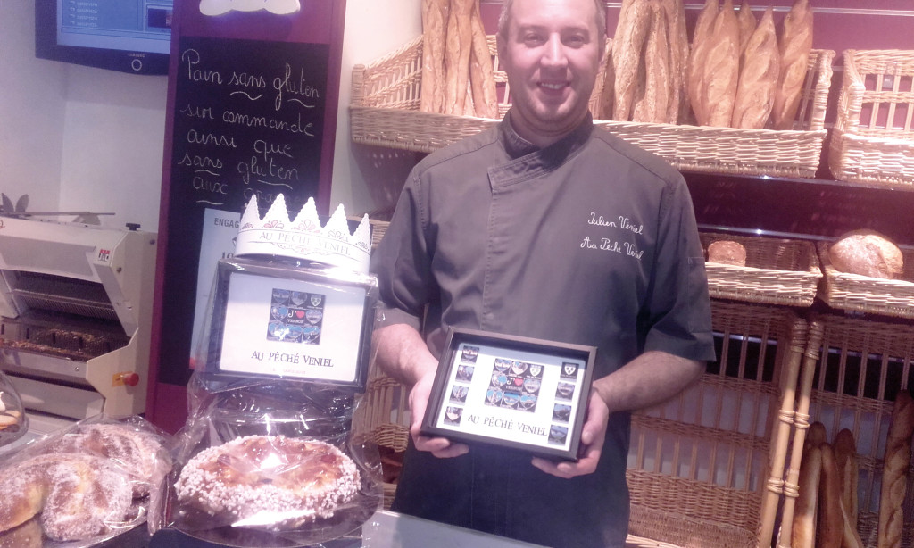 Julien Véniel a choisi les monuments vernonnais pour orner ses fèves.