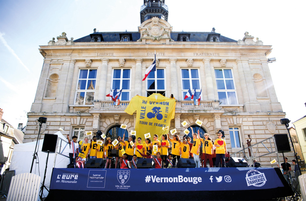 Éco-route connectée Vernon-Giverny Inauguration de  la Seine à Vélo !