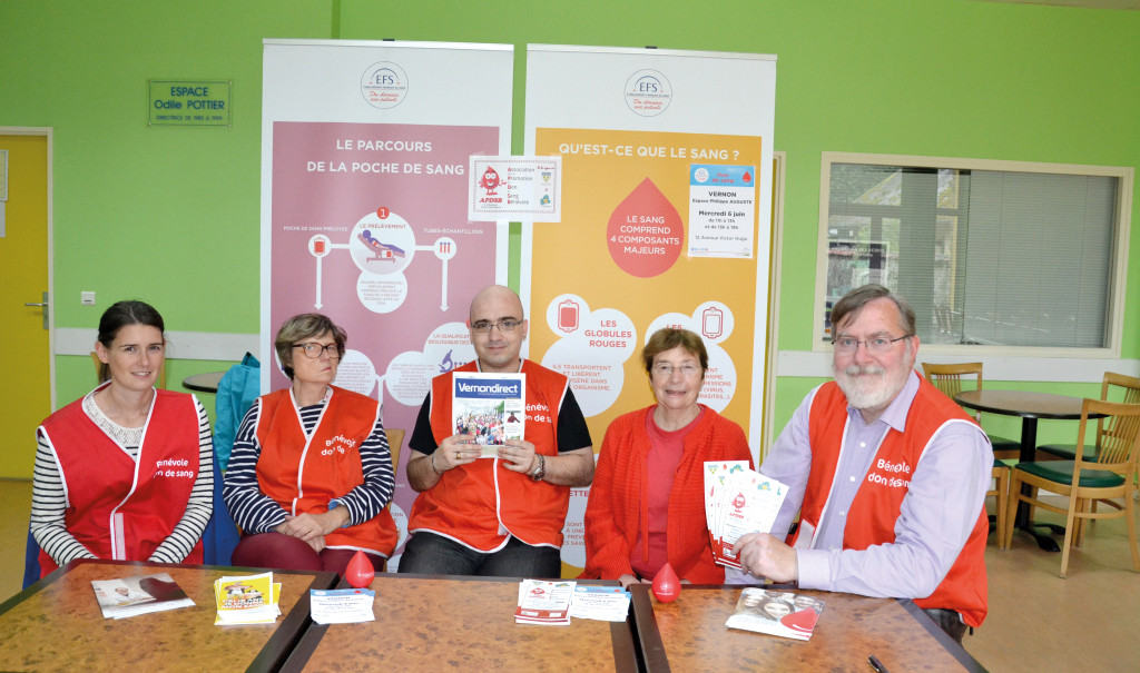 Laurine, Françoise, Mathieu, Mireille et François : cinq fiers  « ambassadeurs » du sang !