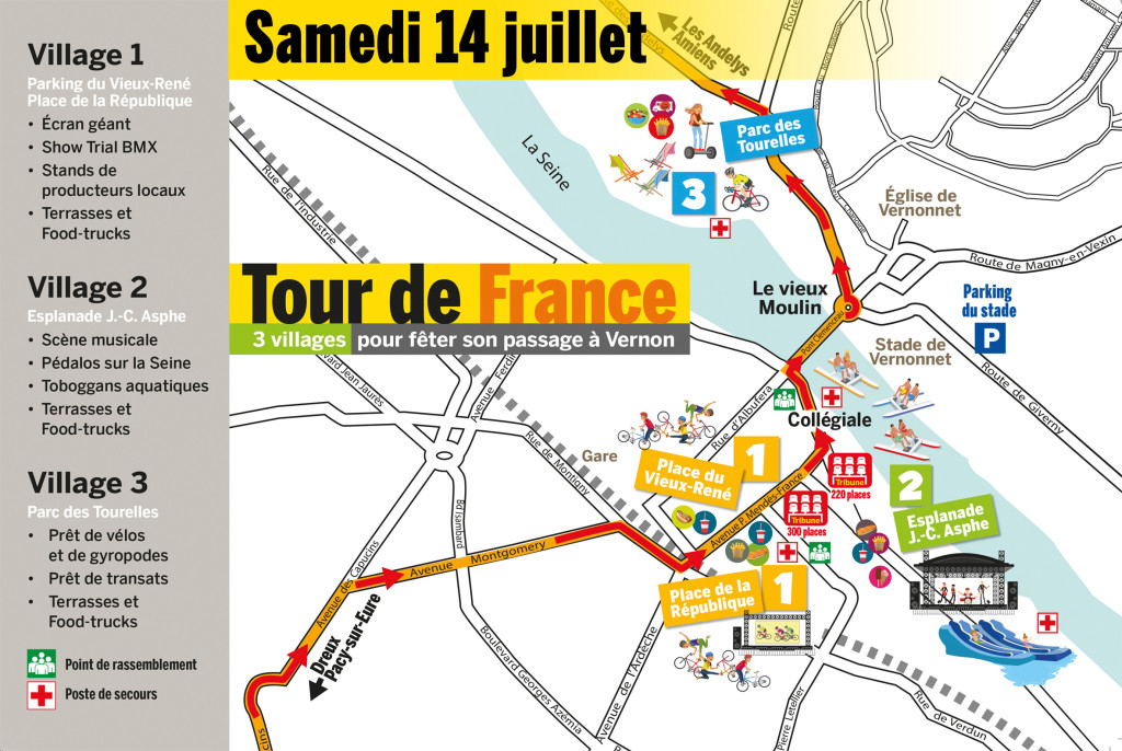 Tour de France à Vernon le 14 juillet