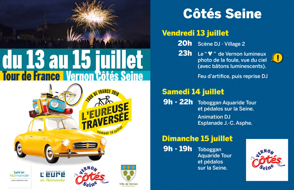 Vernon Côtés Seine du 13 au 15 juillet 2018