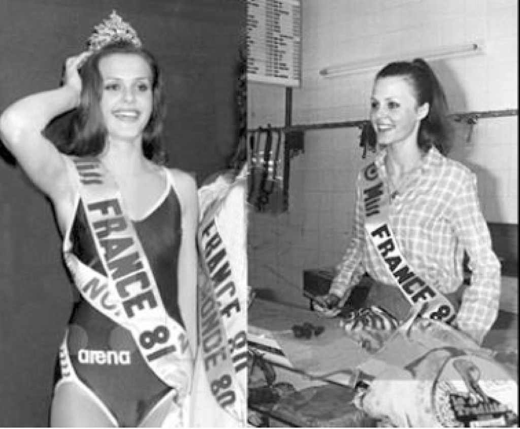 En ce début des années 80 à Vernon, M. Benard peut être fier de sa boucherie-charcuterie au fronton orné d’une magnifique vache sculptée.