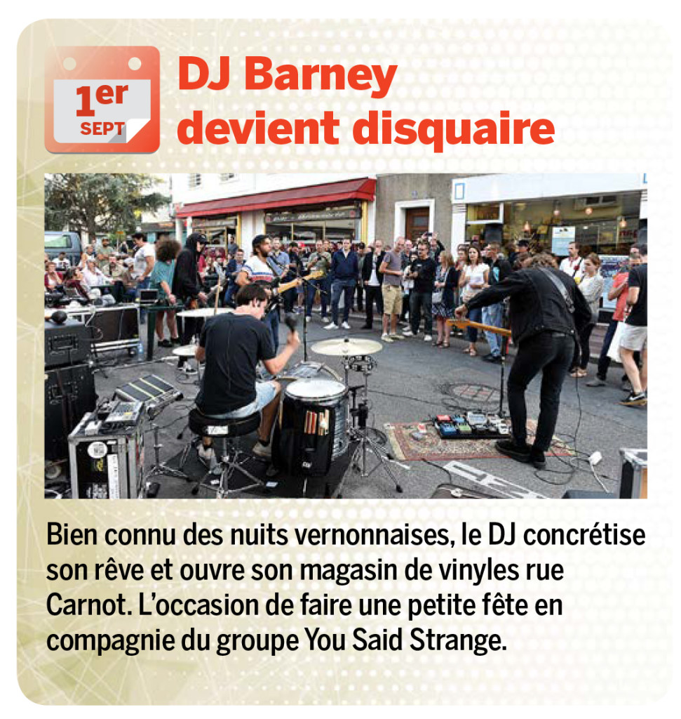 Bien connu des nuits vernonnaises, le DJ concrétise son rêve et ouvre son magasin de vinyles rue Carnot. L’occasion de faire une petite fête en compagnie du groupe You Said Strange.