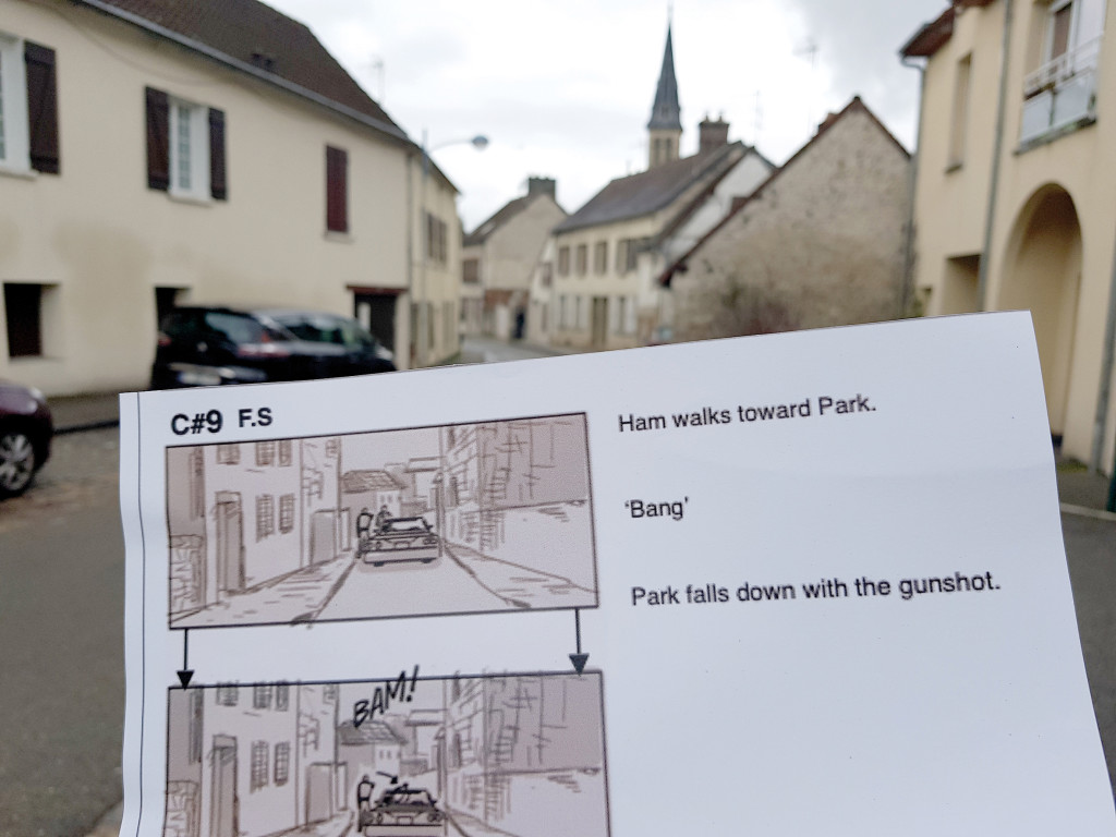 La rue par laquelle Park Yong-Gak court en tentant d’échapper à ses agresseurs.