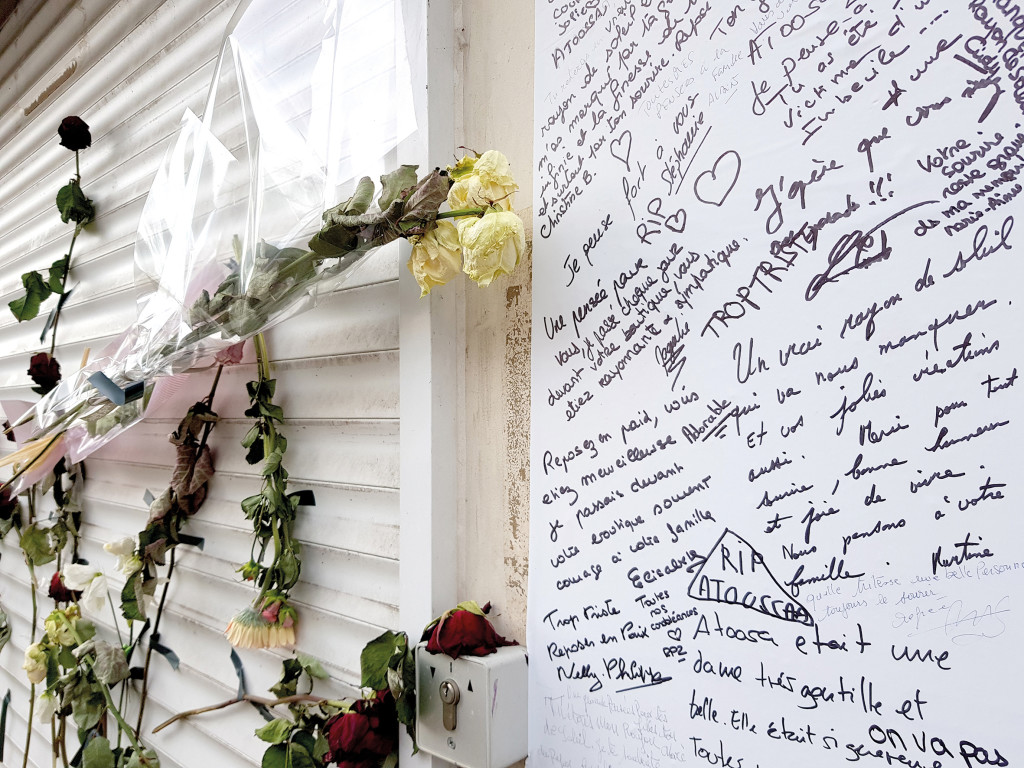 Les habitants de Vernon ont tenu à rendre hommage à cette commerçante douce et pleine de joie.