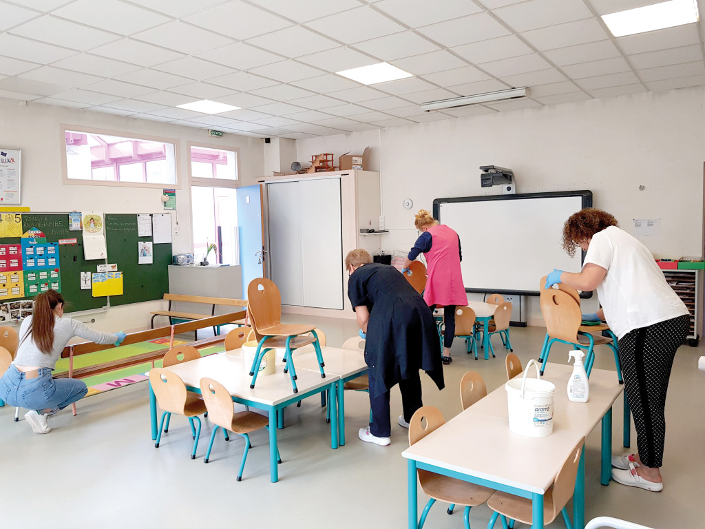 Les écoles ont été intégralement nettoyées et désinfectées par la mairie avant la rentrée.
