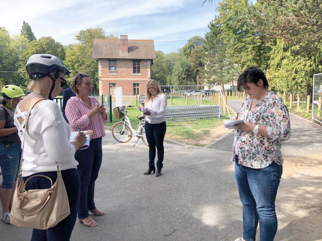 La visite à vélo a également permis de respecter le protocole sanitaire et la distanciation physique.