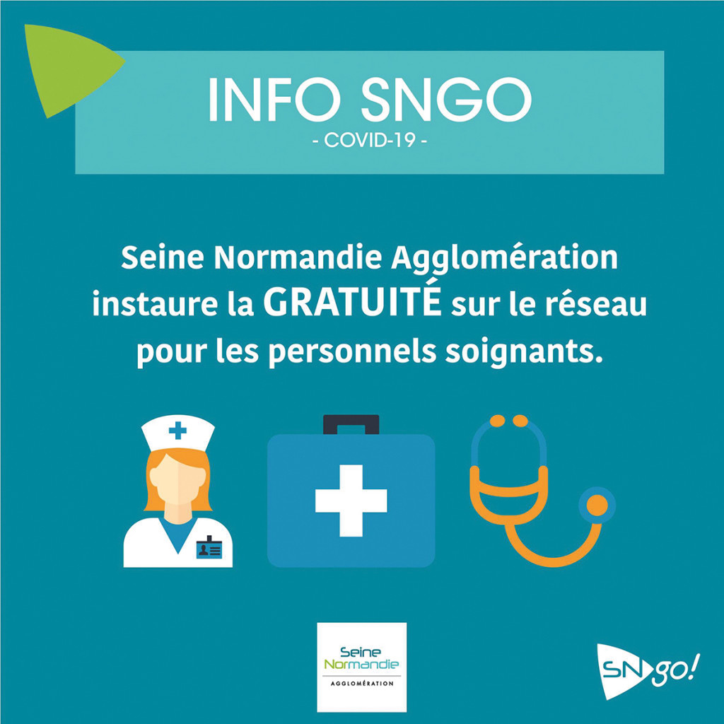 SNA gratuité du réseau SNGO personnels soignants covid confinement