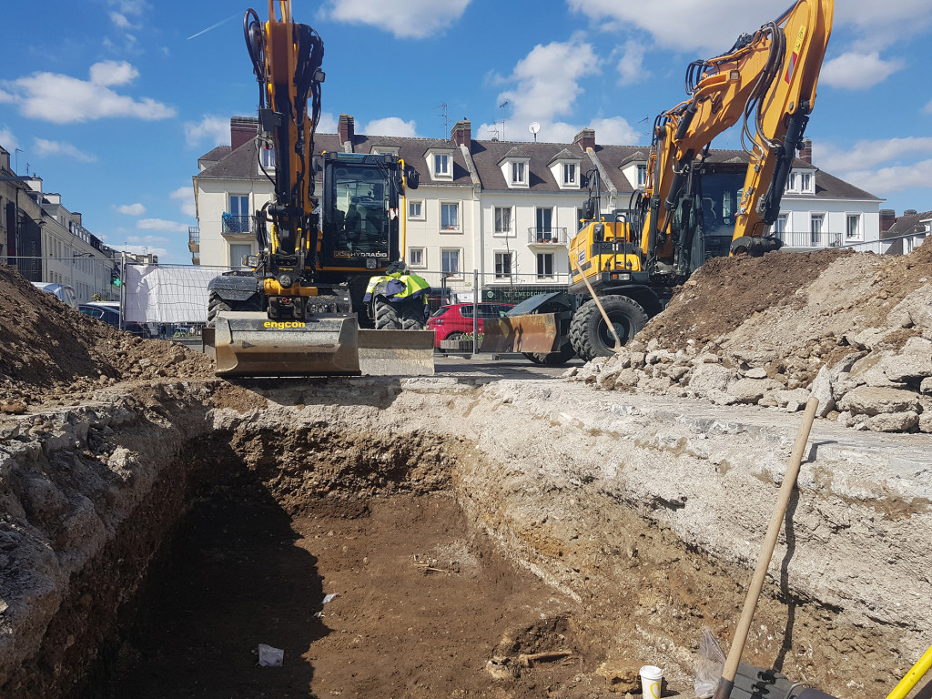 Coeur de Ville Fouilles Archéologiques place de Gaulle Fermeture Rues Déviation