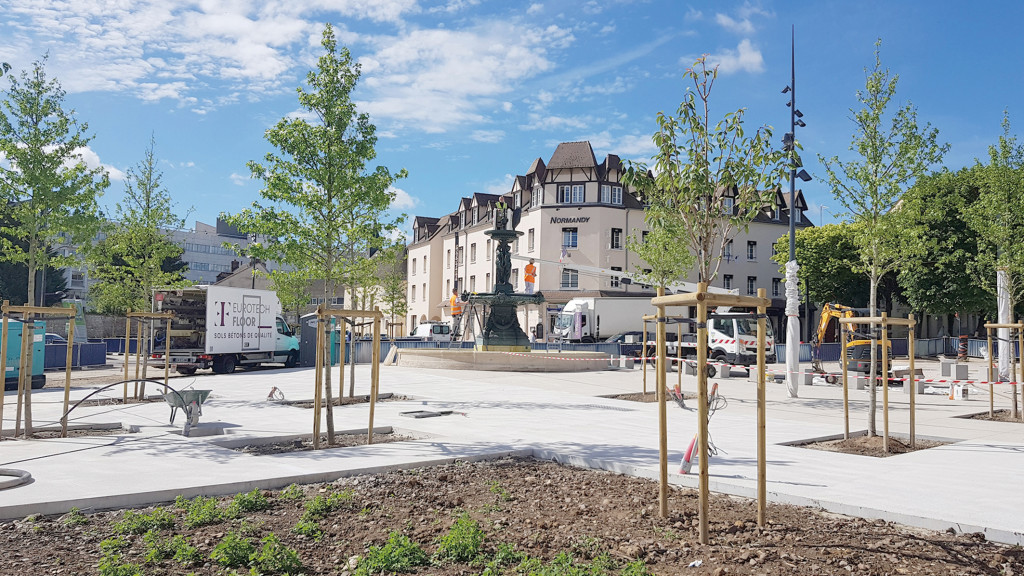 Coeur de Ville Réouverture Place de Paris Square Benjamin Pied Travaux Chantier