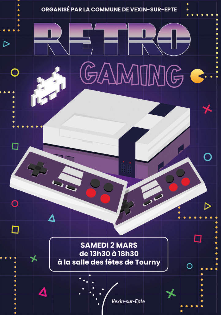 Office de Tourisme Journée Rétro-Gaming 2 Mars 2024 Vexin-sur-Epte Tourny Jeux-Vidéo