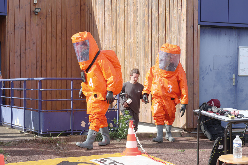 SDIS27 Exercice Fuite Gaz Toxique Espace Nautique Grande Garenne Piscine Pompiers