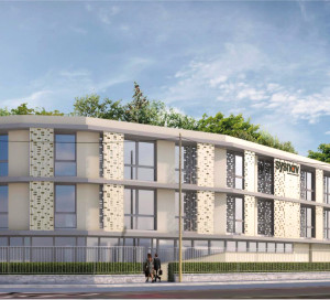 Bâtiment sobre, haut de 2 étages, le nouveau siège s’intégrera à l’esthétique du quartier.