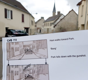 La rue par laquelle Park Yong-Gak court en tentant d’échapper à ses agresseurs.
