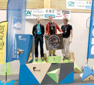 Escalade Arnaud Carzon, premier de cordée du club vernonnais