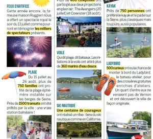 La première édition de Destination Vernon, le nouveau rendez-vous estival organisé par la ville, a réuni les foules. Du 4 juillet au 26 août, les nombreuses activités ont attiré des centaines de personnes venues de Vernon… ou d’ailleurs.