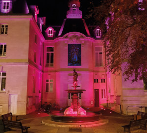 A l’occasion d’Octobre Rose, le mois de sensibilisation autour du cancer du sein, plusieurs monuments emblématiques de Vernon sont illuminés de cette couleur. Pendant un mois, l’hôtel de ville, le Vieux Moulin et la Tour des archives se parent de cette lueur d’espoir.