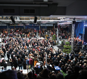 Foule cérémonie des voeux vernon 2020