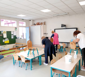Les écoles ont été intégralement nettoyées et désinfectées par la mairie avant la rentrée.
