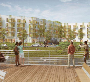 La future résidence seniors sera située en face du deuxième quai croisière mail Anatole France.