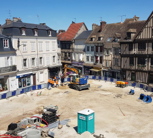 Coeur de Ville Travaux Parvis de la Mairie Place Barette
