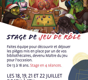 Office de Tourisme Animation Jeu de Rôle Stage Médiathèque Juillet 2023