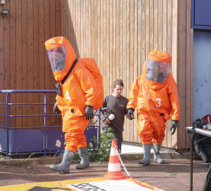 SDIS27 Exercice Fuite Gaz Toxique Espace Nautique Grande Garenne Piscine Pompiers